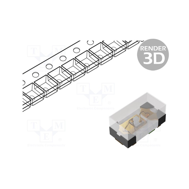 20 pcs : LL-S160VC-V1-2B - LED, SMD, 0402, red, 15÷35mcd, 1x0.5x0.45mm, 120°, 1.6÷2.4V, 20mA