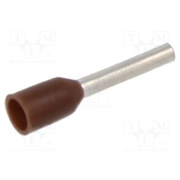 100 pcs : BM00701 - Tip: bootlace ferrule, insulated, copper, 0.14mm2, 6mm, tinned