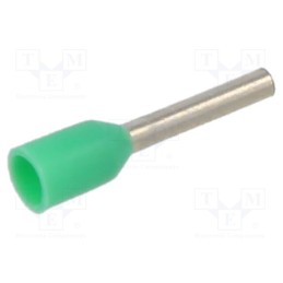 100 pcs : BM007036 - Tip: bootlace ferrule, insulated, copper, 0.34mm2, 6mm, tinned