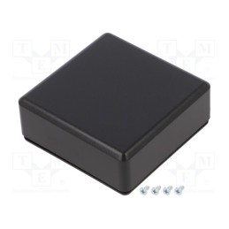 10 pcs : PP115N-S - Enclosure: multipurpose, X: 71mm, Y: 71mm, Z: 27mm, ABS, black