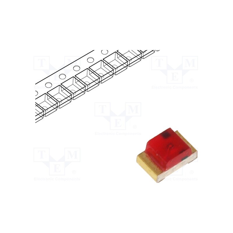 20 pcs : KP-2012ID - LED, SMD, 0805, red, 5÷12mcd, 2x1.25x1.1mm, 120°, 2÷2.5V, 20mA, 105mW
