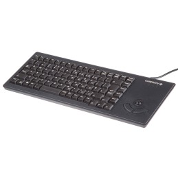 1 pcs - CHERRY Wired USB Compact Trackball Keyboard, QWERTY (UK), Black
