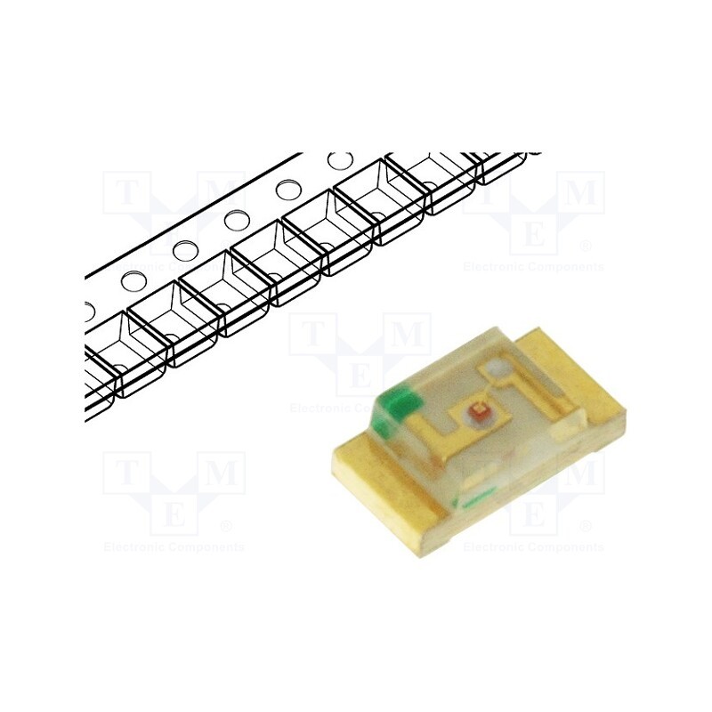 20 pcs : KP-3216SGC - LED, SMD, 1206, green, 3.2÷12.5mcd, 3.2x1.6x1.1mm, 120°, 2.2÷2.5V