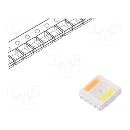 20 pcs : RF-W2SA50TS-A39W - LED, SMD, 5050,PLCC10, RGBW, 5.4x5x1.65mm, 114÷123°, 20mA
