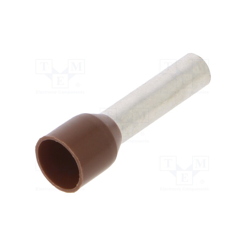 50 pcs : BM00713 - Tip: bootlace ferrule, insulated, copper, 10mm2, 18mm, tinned, 8AWG