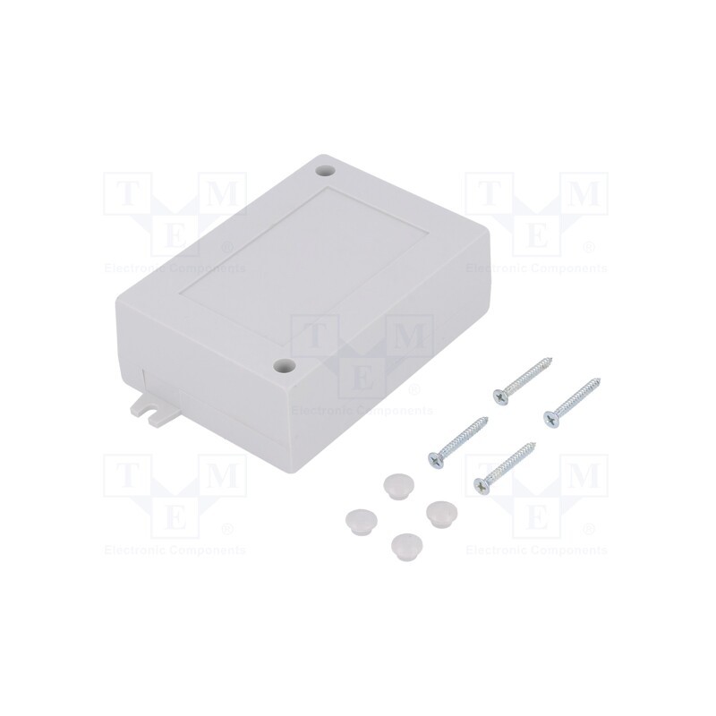 10 pcs : KM-65 GY -AS - Enclosure: multipurpose, X: 64mm, Y: 91mm, Z: 31mm, with fixing lugs