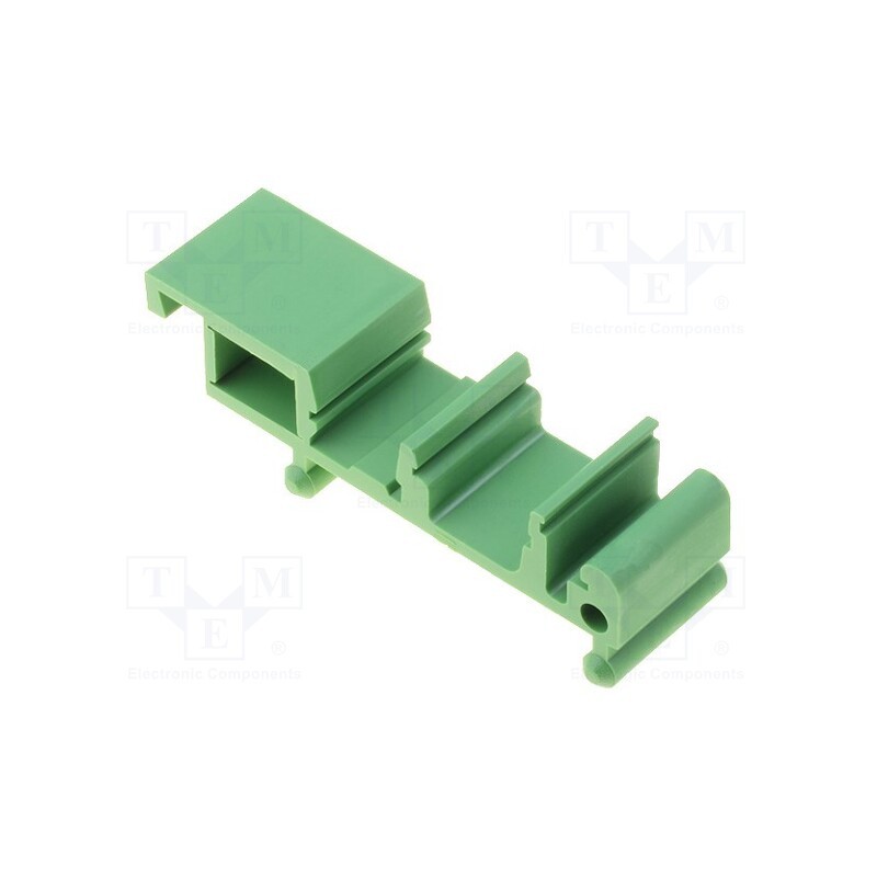 10 pcs : 72/A/GREEN - DIN rail mounting bracket, 72x17mm, Body: green