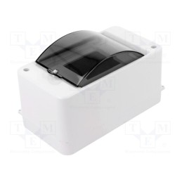 10 pcs : C.2019 - Enclosure: for modular components, IP30, wall mount, white, ABS