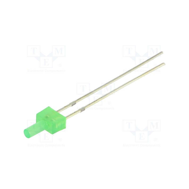 50 pcs : OSG8HS7K94B - LED, 2mm, yellow green, blinking, 45÷68mcd, 90°, 3÷5V, 20mA