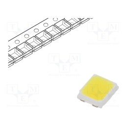 50 pcs : BXFN-27G-11L-3C3-00-0-3 - LED, SMD, 2835, white warm, 33lm, 2700K, 90, 120°, 65mA, 2.7÷3.1V