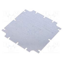 10 pcs : ZMB135.135 - Mounting plate, steel, W: 121mm, L: 121mm, Thk: 2mm, Plating: zinc