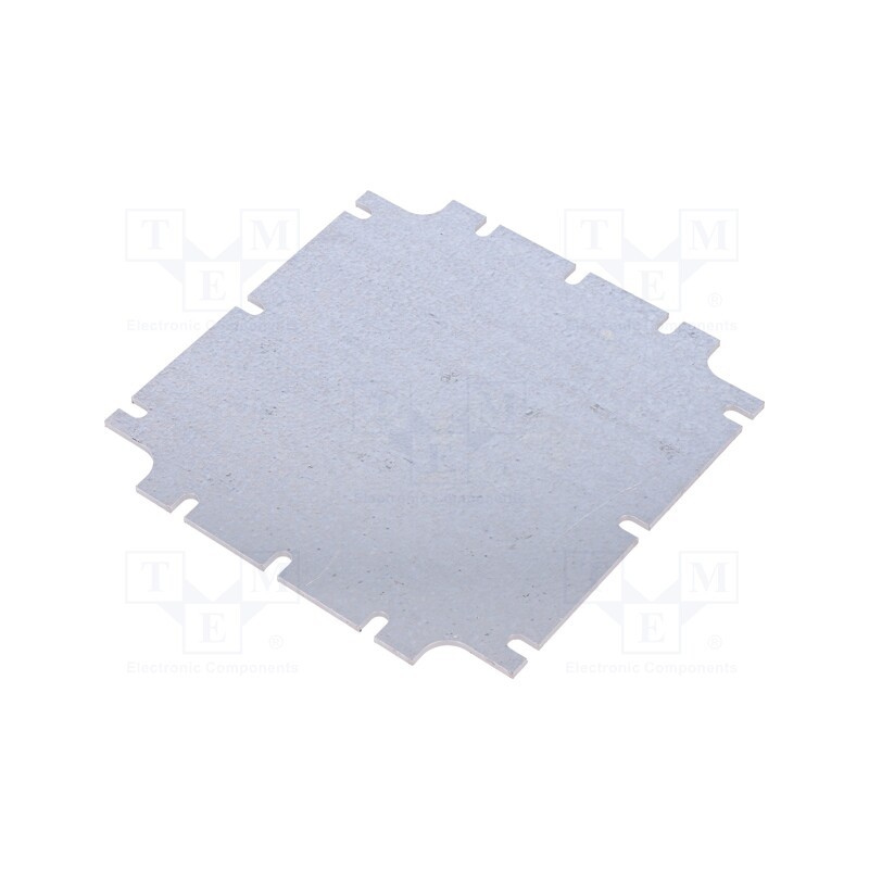 10 pcs : ZMB135.135 - Mounting plate, steel, W: 121mm, L: 121mm, Thk: 2mm, Plating: zinc