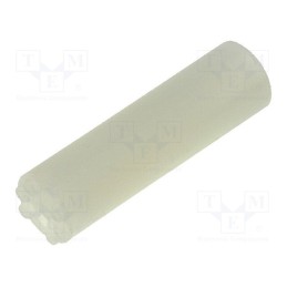 20 pcs : 7361 - Spacer sleeve, LED, Øout: 5mm, ØLED: 3mm, L: 7.6mm, natural, UL94V-2