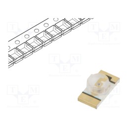 20 pcs : 24-21SURC/S530-A2/TR8 - LED, SMD, 3216, red, 16÷39mcd, 3.2x1.6x1.1mm, 130°, 2÷2.4V, 20mA