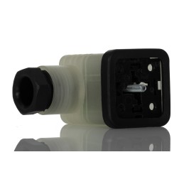 1 pcs - Hirschmann GDML 2P+E DIN 43650 A, Female Solenoid Valve Connector, with Indicator Light, 250 V Voltage