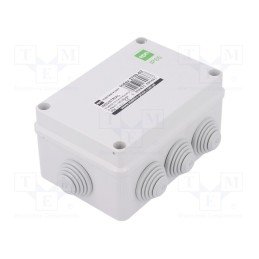 10 pcs : 293322 - Enclosure: junction box, X: 95mm, Y: 130mm, Z: 58mm, IP55, grey