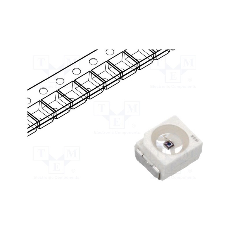 10 pcs : SFH 320 - Phototransistor, PLCC2, λp max: 980nm, 35V, 60°, Lens: transparent