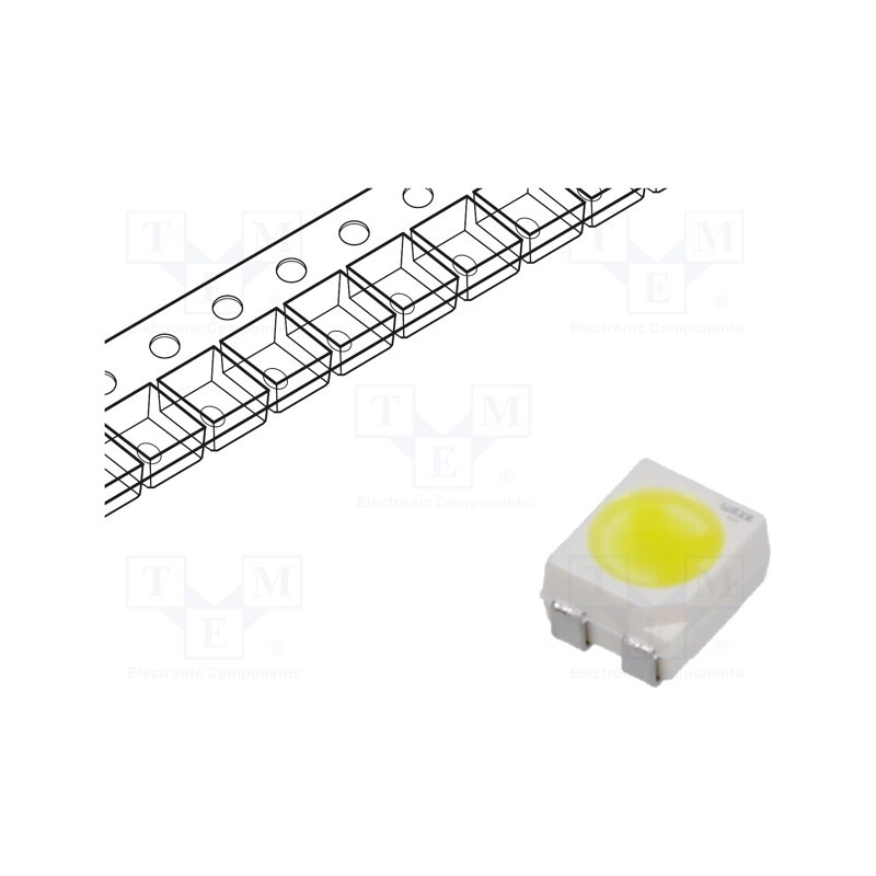 10 pcs : LW E6SG-AABB-JKPL-46 - LED, SMD, PLCC4, white, 120°, 30mA, 2.9÷3.8V, Front: flat, TOPLED®