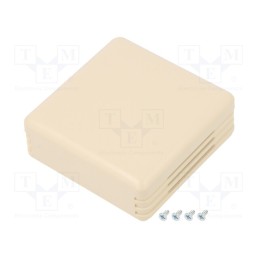 10 pcs : PP116M-S - Enclosure: for alarms, X: 71mm, Y: 71mm, Z: 27mm, ABS, ivory