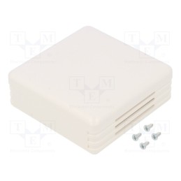 10 pcs : PP116W-S - Enclosure: for alarms, X: 71mm, Y: 71mm, Z: 27mm, ABS, white