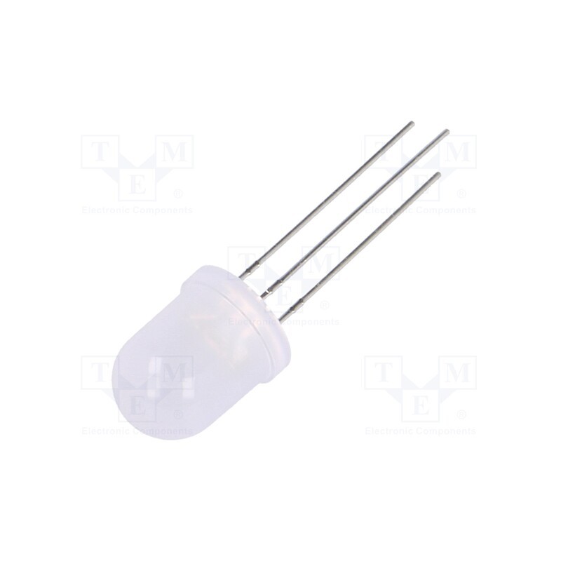 10 pcs : L-819SURKSGW - LED, 10mm, red/green, 50°, Front: convex, No.of term: 3