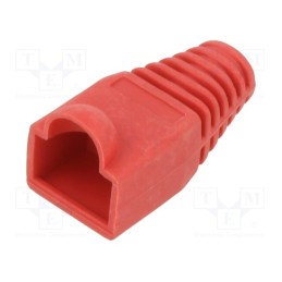 50 pcs : BM01060R - RJ45 plug boot, red