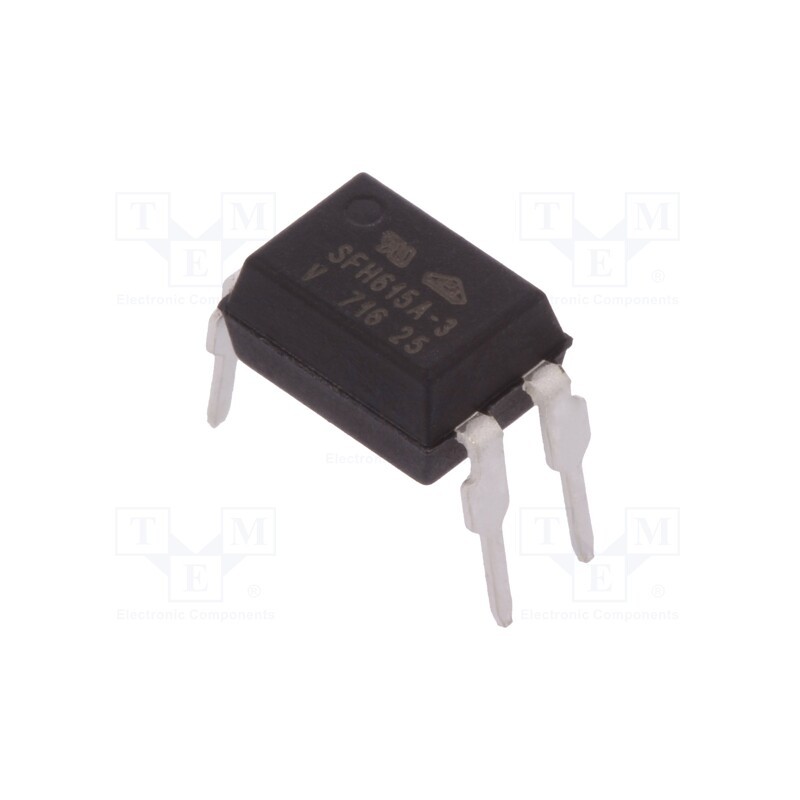 10 pcs : SFH615A-3X001 - Optocoupler, THT, Ch: 1, OUT: transistor, Uinsul: 5.3kV, Uce: 70V