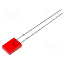20 pcs : L-113IDT - LED, rectangular, 5x2mm, red, 3.2÷12.5mcd, 110°, Front: flat, 20mA