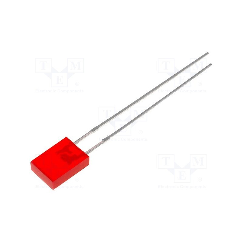 20 pcs : L-113IDT - LED, rectangular, 5x2mm, red, 3.2÷12.5mcd, 110°, Front: flat, 20mA