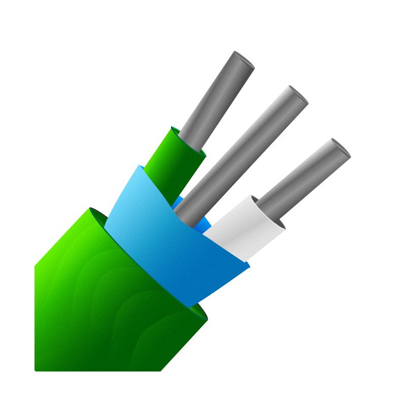 1 pcs - RS PRO Type K Thermocouple Wire, 10m, PVC Insulation, +105°C Max, 7/0.2mm