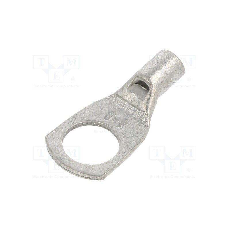 50 pcs : BM013370 - Tip: ring tube, M8, 4mm2, crimped, for cable, non-insulated, tinned