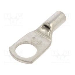 50 pcs : BM013371 - Tip: ring tube, M8, 6mm2, crimped, for cable, non-insulated, tinned