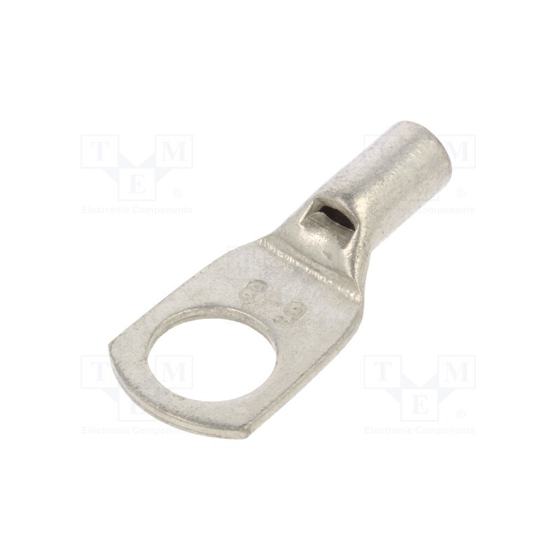 50 pcs : BM013371 - Tip: ring tube, M8, 6mm2, crimped, for cable, non-insulated, tinned