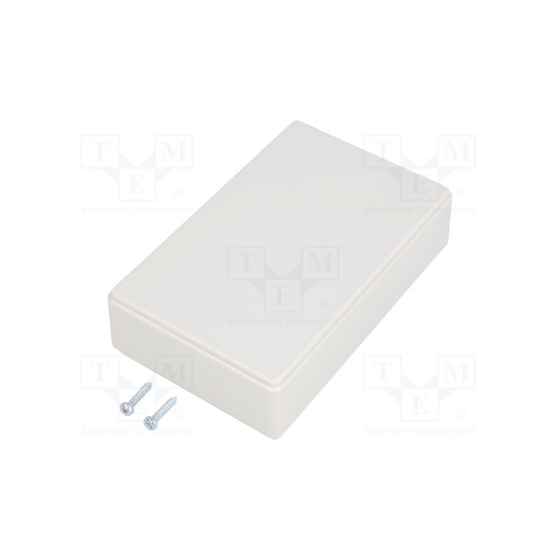 10 pcs : KM-26NC GY - Enclosure: multipurpose, X: 57mm, Y: 90mm, Z: 23mm, with fixing lugs