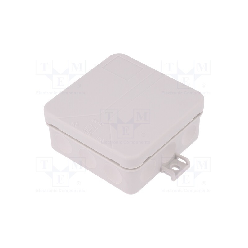 10 pcs : 34591201 - Enclosure: junction box, X: 85mm, Y: 85mm, Z: 37mm, polypropylene PP