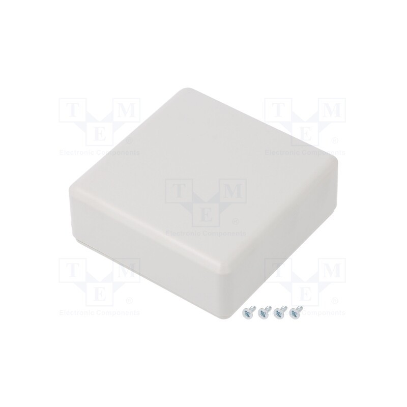 10 pcs : PP115G-S - Enclosure: multipurpose, X: 71mm, Y: 71mm, Z: 27mm, ABS, grey