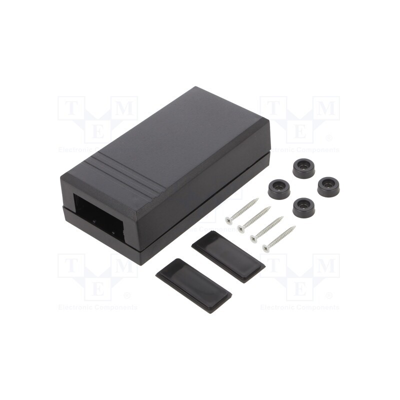 10 pcs : Z36 ABS - Enclosure: multipurpose, X: 66mm, Y: 124mm, Z: 41mm, ABS, black