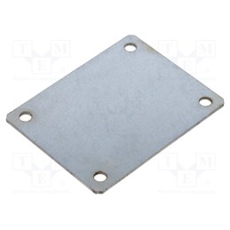 10 pcs : TM 0808 - Mounting plate, steel, W: 56mm, L: 71mm, Plating: zinc