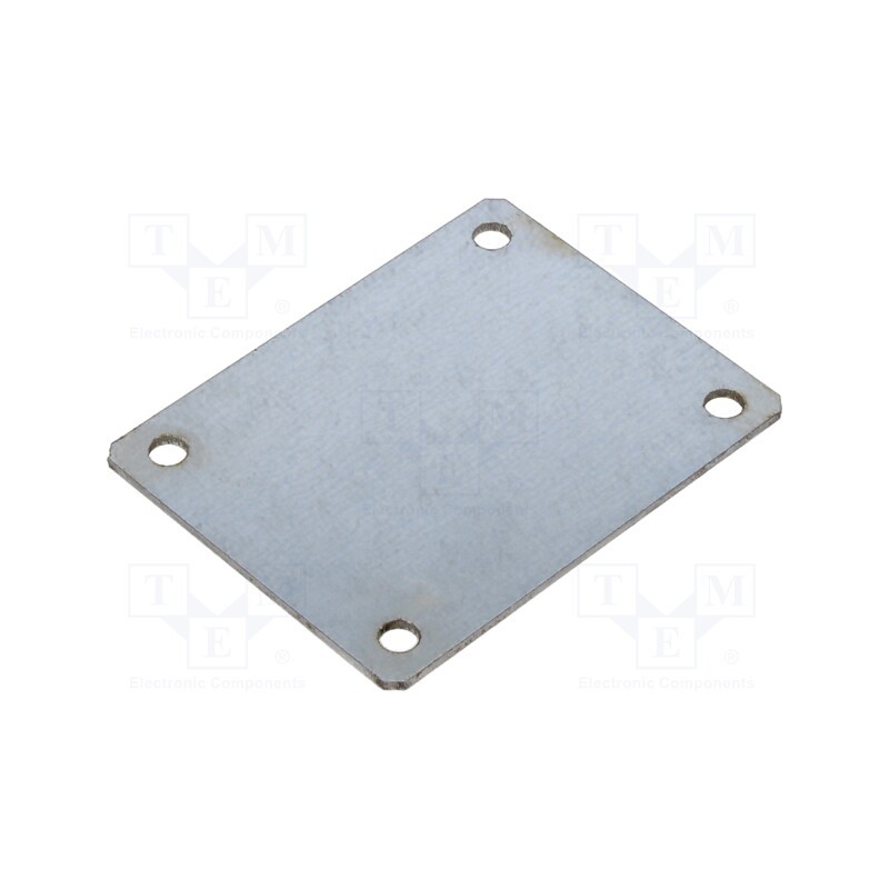 10 pcs : TM 0808 - Mounting plate, steel, W: 56mm, L: 71mm, Plating: zinc