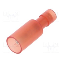 50 pcs : BM80130 - Terminal: round, male, Ø: 4mm, 0.25÷1.5mm2, crimped, for cable, red