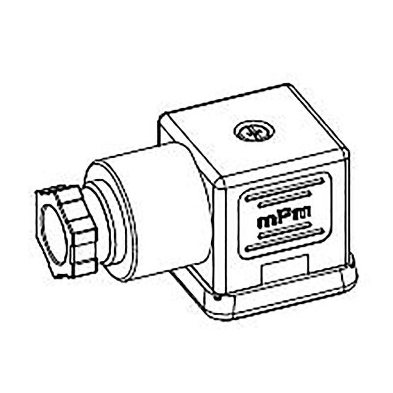 1 pcs - Molex 121064 2P+E DIN 43650 A DIN 43650 Solenoid Connector, with Indicator Light, 24 V Voltage