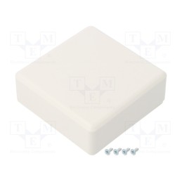 10 pcs : PP115W-S - Enclosure: multipurpose, X: 71mm, Y: 71mm, Z: 27mm, ABS, white