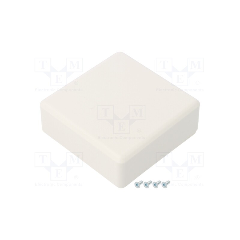 10 pcs : PP115W-S - Enclosure: multipurpose, X: 71mm, Y: 71mm, Z: 27mm, ABS, white