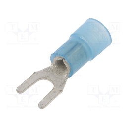 100 pcs : BM80214 - Tip: fork, M3,5, Ø: 3.7mm, 1.5÷2.5mm2, crimped, for cable, insulated