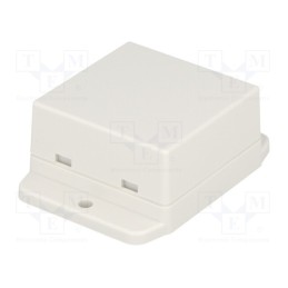 10 pcs : NUB505027WH - Enclosure: multipurpose, X: 50.4mm, Y: 50mm, Z: 27mm, ABS, white