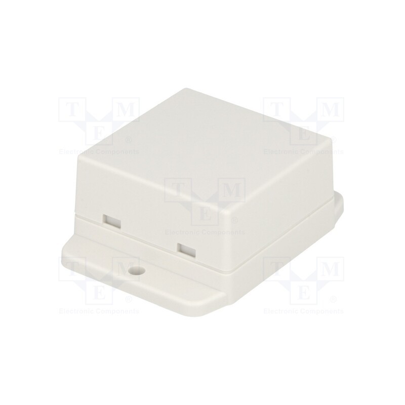10 pcs : NUB505027WH - Enclosure: multipurpose, X: 50.4mm, Y: 50mm, Z: 27mm, ABS, white