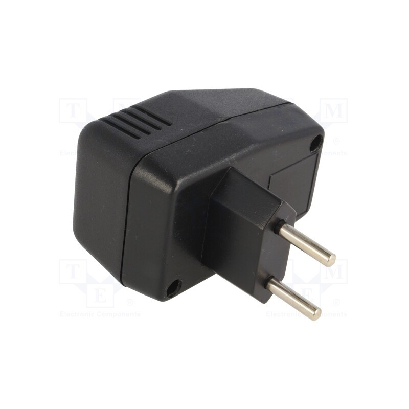 10 pcs : KM-46 BK - Enclosure: for power supplies, X: 45mm, Y: 70mm, Z: 40mm, ABS, black