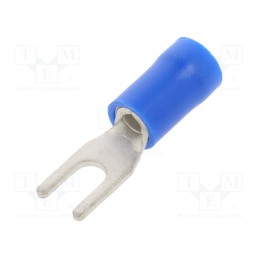 100 pcs : BM90208 - Tip: fork, M3, Ø: 3.2mm, 1.5÷2.5mm2, crimped, for cable, insulated