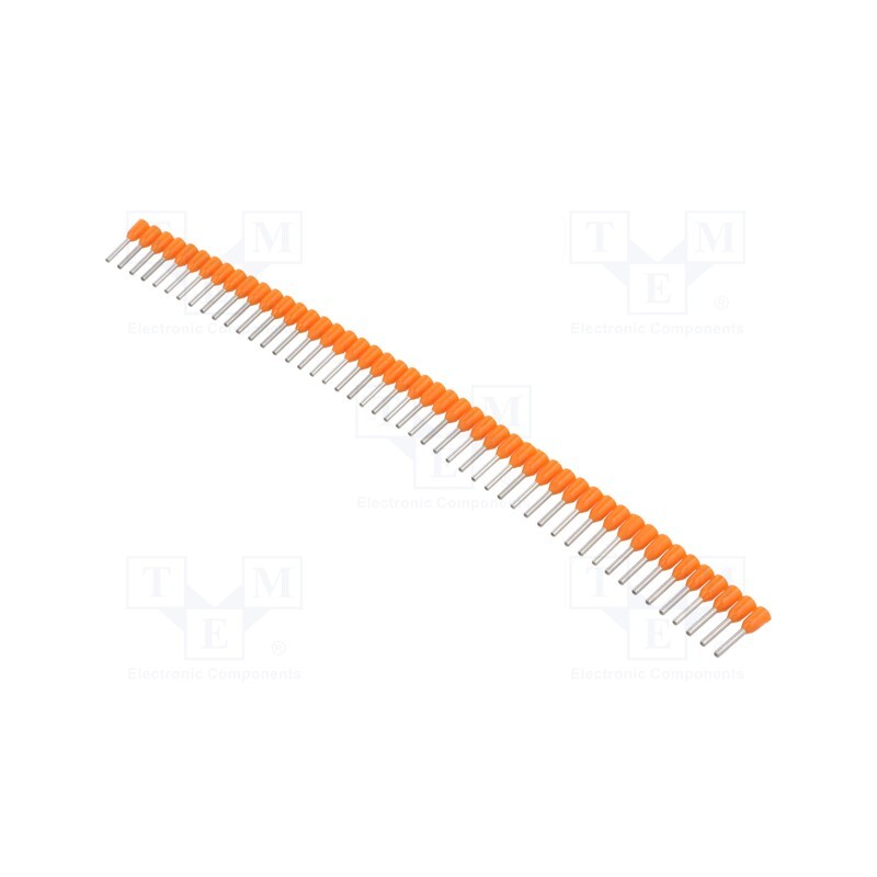 500 pcs : BM90501 - Tip: bootlace ferrule, insulated, copper, 0.5mm2, 8mm, tinned, tape