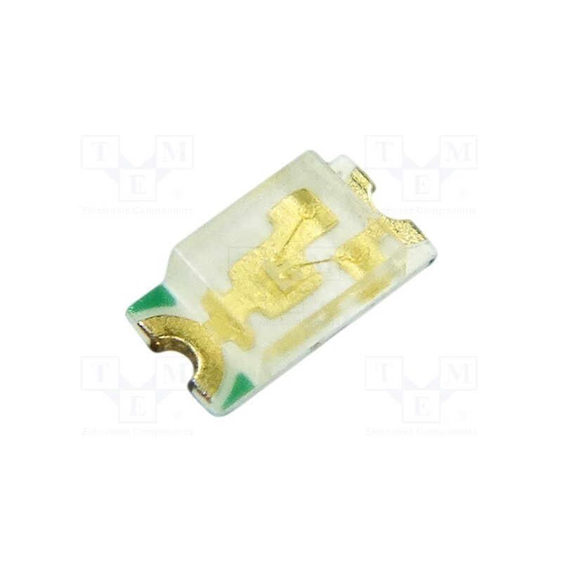 10 pcs : QBLP601-IG - LED, SMD, 0603, green, 250÷800mcd, 1.6x0.8x0.6mm, 140°, 2.8÷3.7V